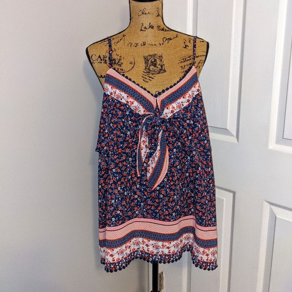 Red, white and blue tank top
